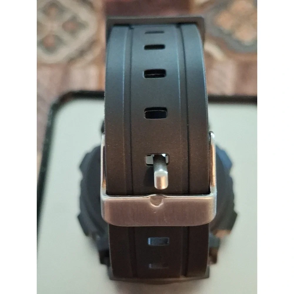 NIB YFWOOD Boys Digital Watch. Blk Silicone Band,Large #'s,Stopwatch,Alarm,Date.